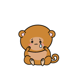 悲しい小ちゃなサル