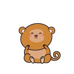 笑顔の小ちゃなサル