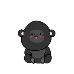 笑う小ちゃなゴリラ