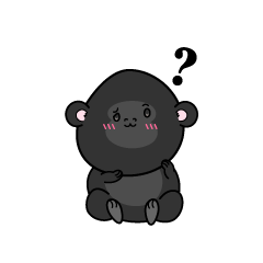 考える小ちゃなゴリラ
