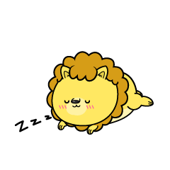 眠る小ちゃなライオン