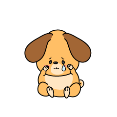 悲しい小ちゃな垂れ耳の犬