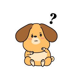 考える小ちゃな垂れ耳の犬