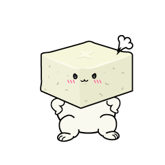 怒る小ちゃな豆腐