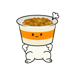 怒る小ちゃな納豆