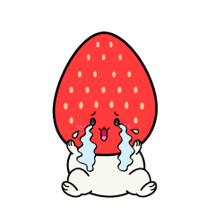 大泣きする小ちゃないちご大福