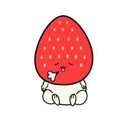 リラックスする小ちゃないちご大福