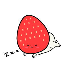 眠る小ちゃないちご大福