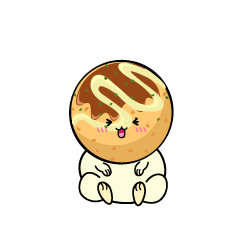笑う小ちゃなたこ焼き
