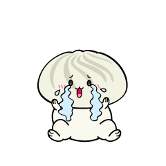 大泣きする小ちゃな肉まん