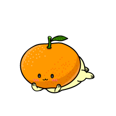 じっと見る小ちゃなみかん