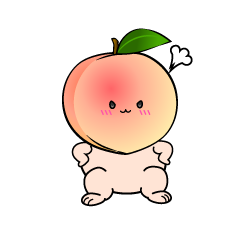 怒る小ちゃな桃