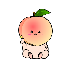 いいねする小ちゃな桃