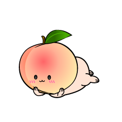 じっと見る小ちゃな桃