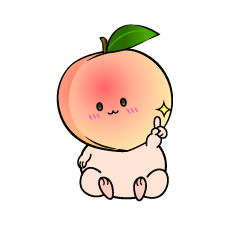 指差しする小ちゃな桃