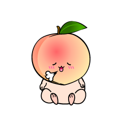 リラックスする小ちゃな桃