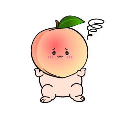 困る小ちゃな桃