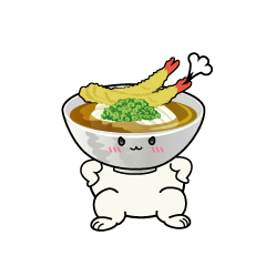 怒る小ちゃな天ぷらうどん