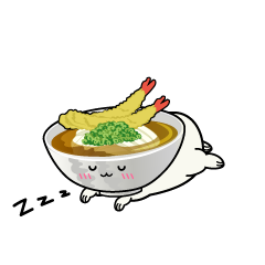 眠る小ちゃな天ぷらうどん
